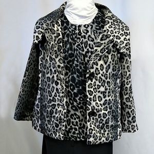 Rafaella Jacket and Sleeveless Top Leopard Print